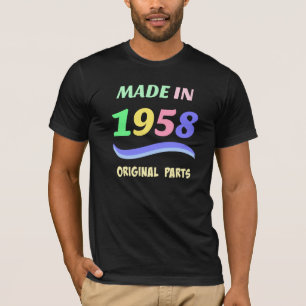 Made in 1958, colourful text design T-Shirt