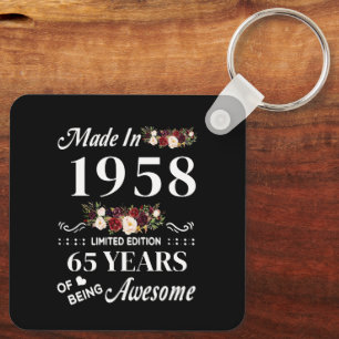 Made In 1958 Limited Edition 65 Years Of Being Keychain