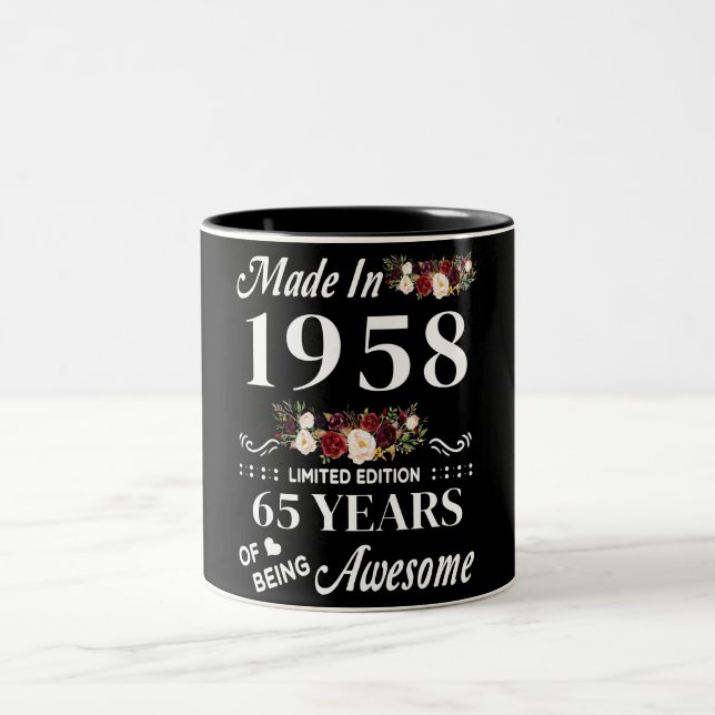Made In 1958 Limited Edition 65 Years Of Being Two-Tone Coffee Mug (Center)