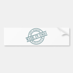 Made in 1960 Circular Stamp Style Logo Bumper Sticker