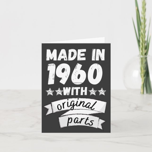 made in 1960 with original parts, note card (Front)