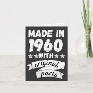 made in 1960 with original parts, note card