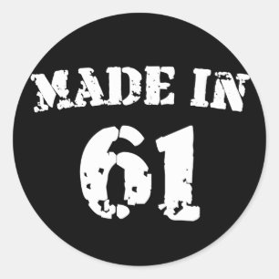 Made In 1961 Classic Round Sticker