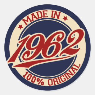 Made In 1962 Classic Round Sticker