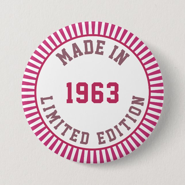 Made in 1963 3 inch round button (Front)