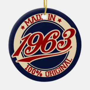 Made In 1963 Ceramic Ornament