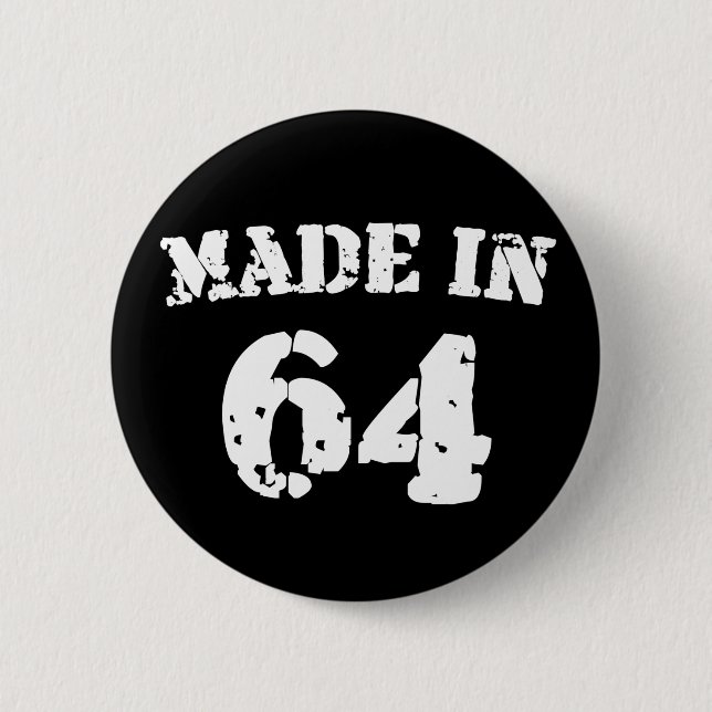 Made In 1964 2 Inch Round Button (Front)