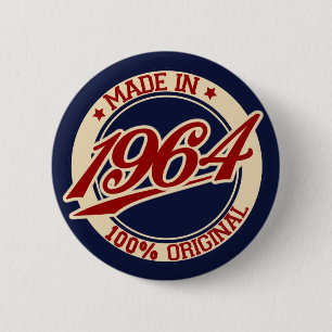 Made In 1964 2 Inch Round Button