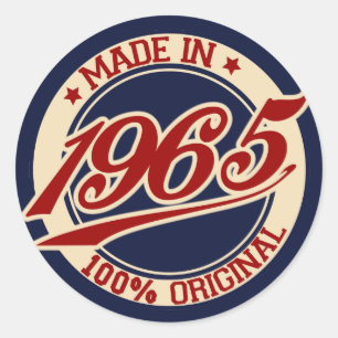Made In 1965 Classic Round Sticker