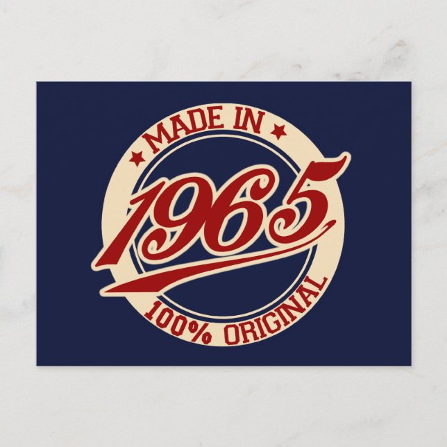 Made In 1965 Postcard (Front)