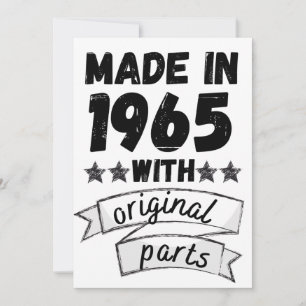 made in 1965 with original parts, thank you card