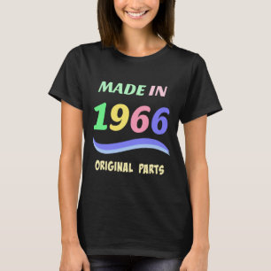 Made in 1966, colourful text design T-Shirt