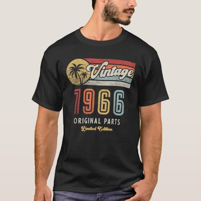 Made in 1966 Limited Edition Gift Funny Retro T-Shirt (Front)