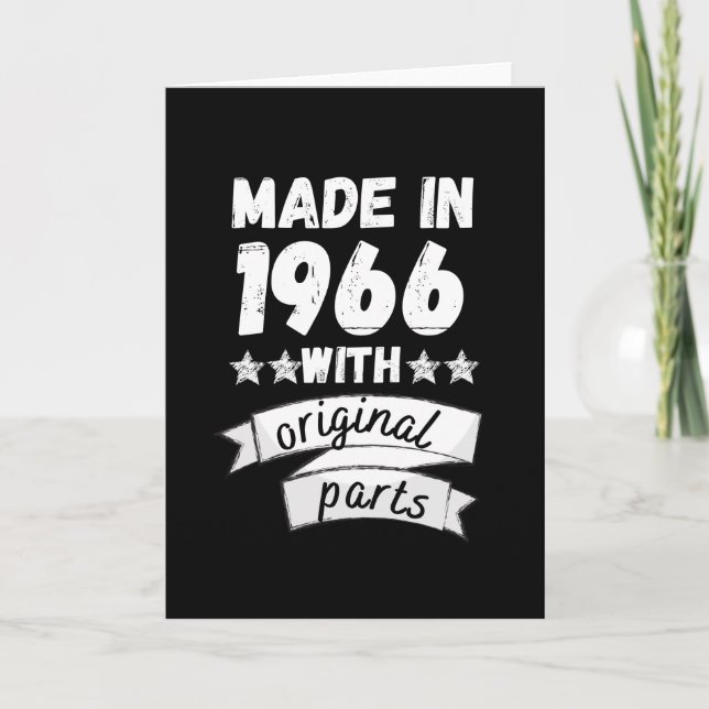 made in 1966 with original parts, card (Front)