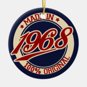 Made In 1968 Ceramic Ornament