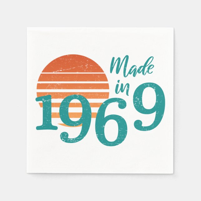 Made In 1969 Vintage Napkin (Front)