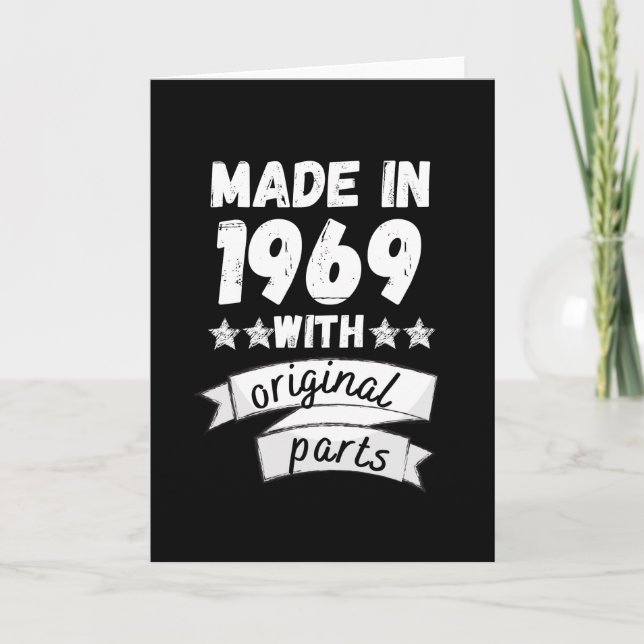 made in 1969 with original parts, card (Front)