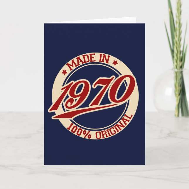 Made In 1970 Card (Front)