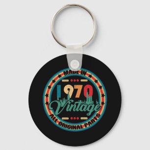 Made In 1970 Classic 52nd Birthday All Original Keychain