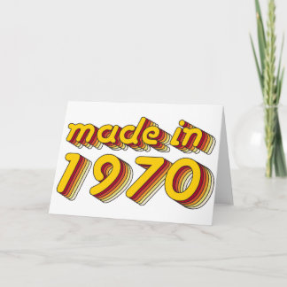 Made in 1970 (Yellow&Red) Card