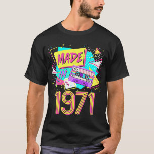 Made In 1971 51 Years Old Retro Vintage 80s 51st B T-Shirt