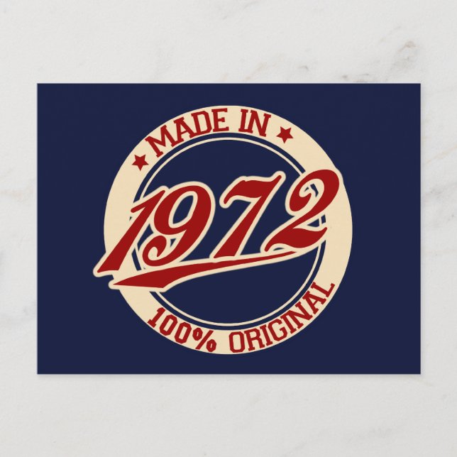 Made In 1972 Postcard (Front)