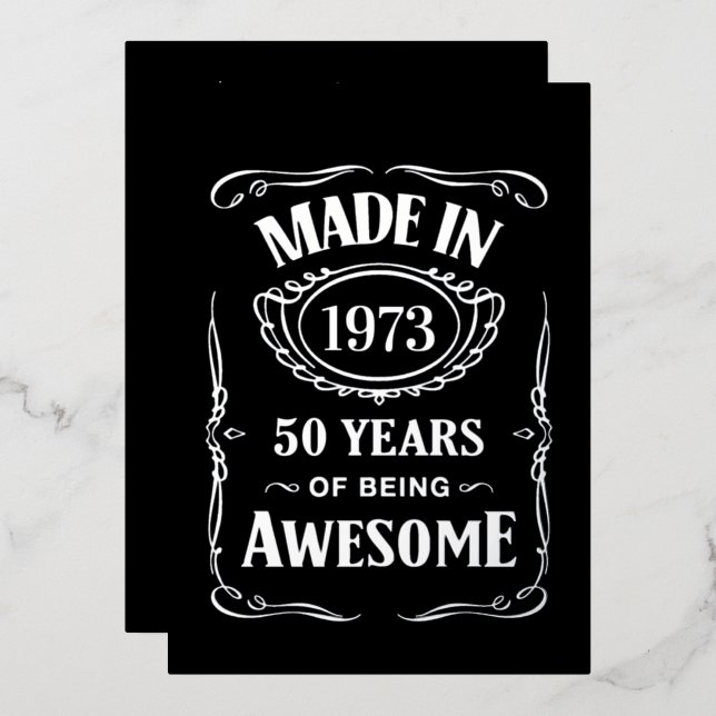 Made in 1973 50 years of being awesome 2023 bday (Front/Back)