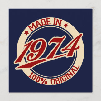 Made In 1974 Card