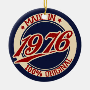 Made In 1976 Ceramic Ornament