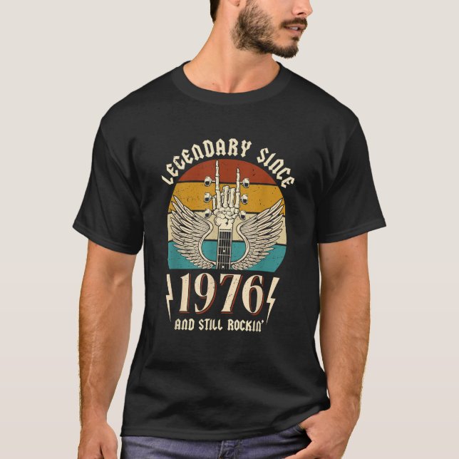 Made in 1976 Retro Birthday Classic Funny 50th T-Shirt (Front)