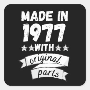 made in 1977 with original parts, square sticker