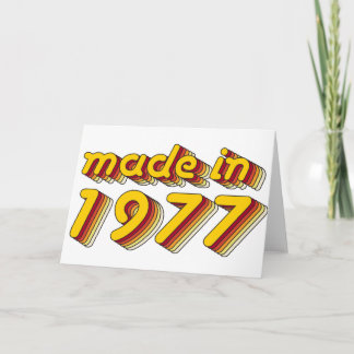 Made in 1977 (Yellow&Red) Card
