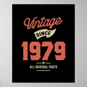 Made In 1979 Birthday Gift Poster