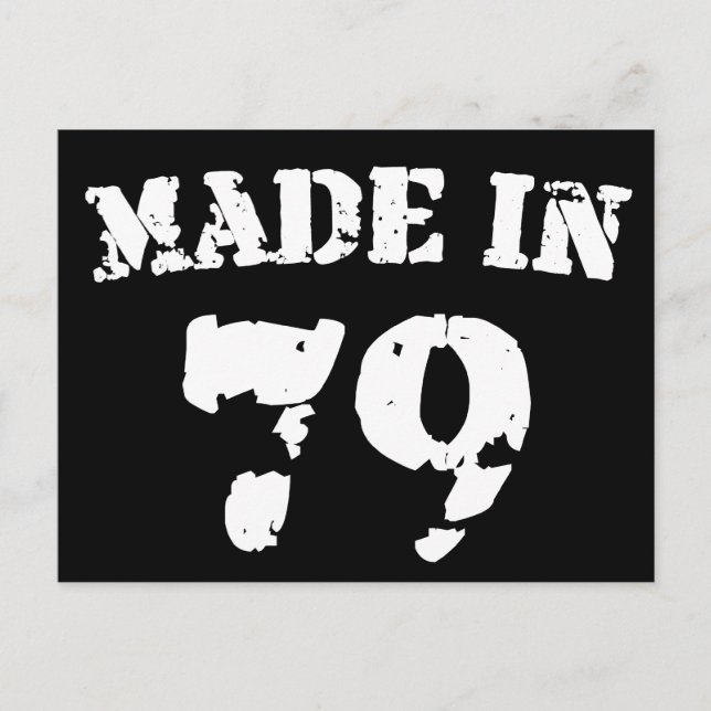Made In 1979 Postcard (Front)