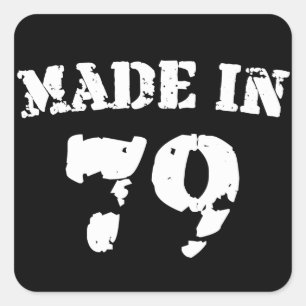 Made In 1979 Square Sticker