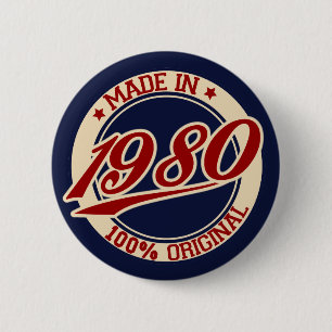 Made In 1980 2 Inch Round Button