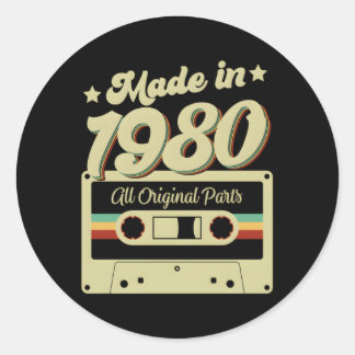 Made In 1980 All Original P 42 Classic Round Sticker