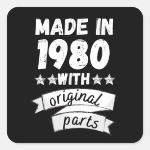 made in 1980 with original parts, square sticker