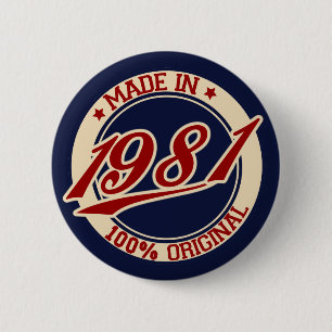 Made In 1981 2 Inch Round Button