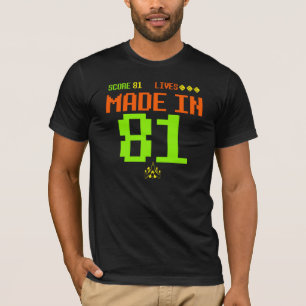 MADE in 1981 RETRO Inspired ARCADE Birthday Tee