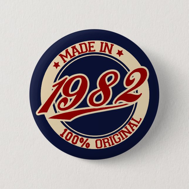 Made In 1982 2 Inch Round Button (Front)