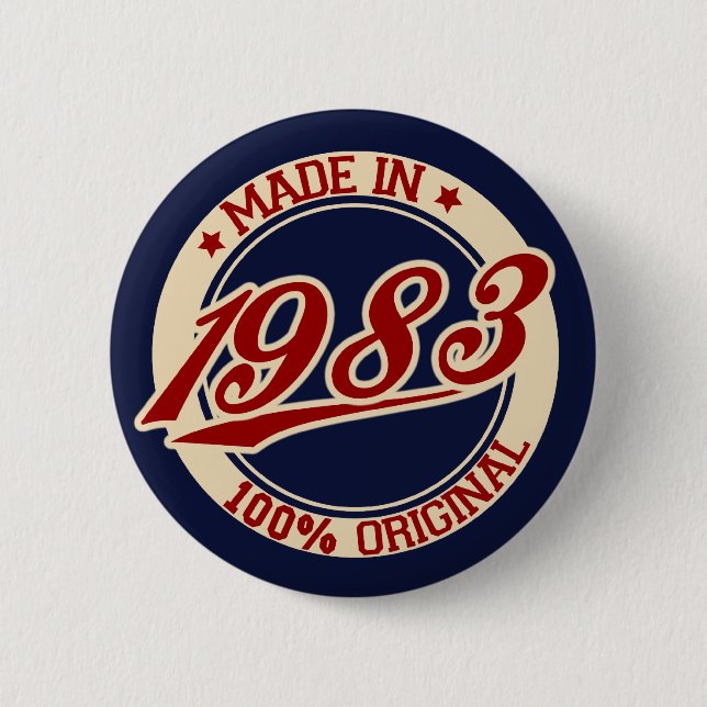 Made In 1983 2 Inch Round Button (Front)