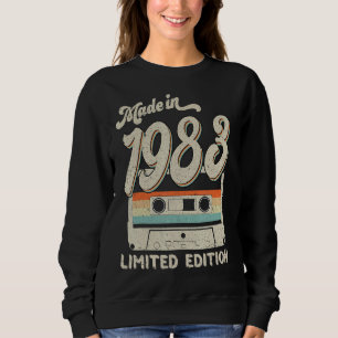 Made In 1983  Cassette Vintage 40th Birthday Sweatshirt