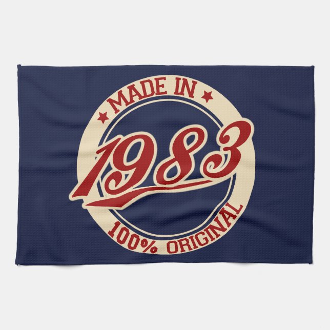 Made In 1983 Kitchen Towel (Horizontal)
