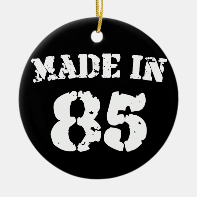 Made In 1985 Ceramic Ornament (Front)