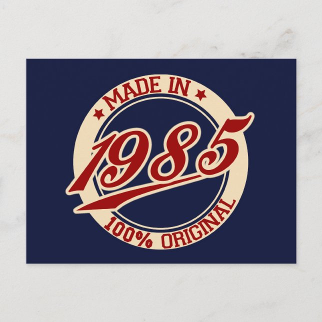 Made In 1985 Postcard (Front)