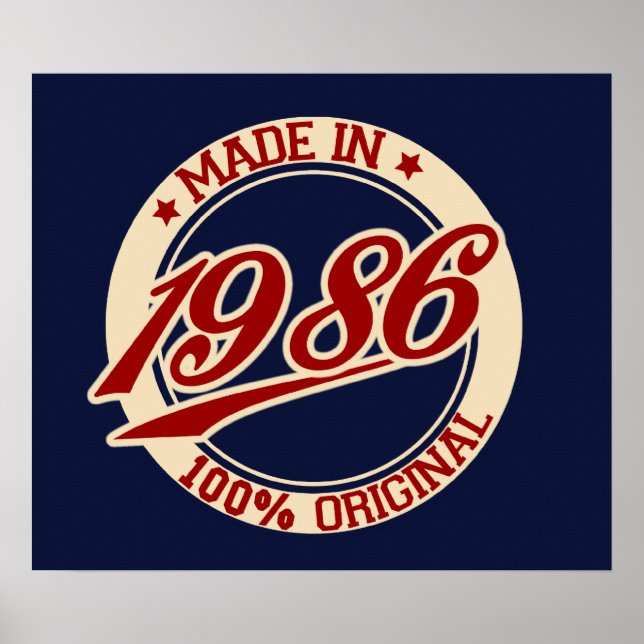 Made In 1986 Poster (Front)