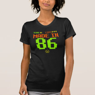 MADE in 1986 RETRO Inspired ARCADE Birthday Tee
