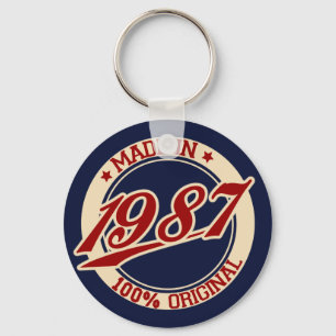 Made In 1987 Keychain