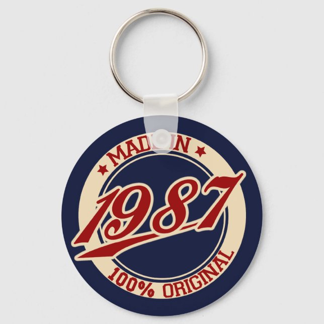 Made In 1987 Keychain (Front)